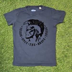 Diesel Designer Charcoal Graphic Tee Vintage